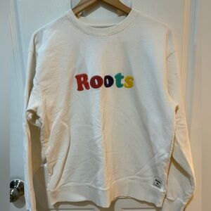 Roots Cream Sweatshirt with Logo Patch